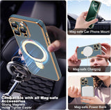 Magnetic Ring Stand Full Plating Case for iPhone