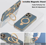 Magnetic Ring Stand Full Plating Case for iPhone