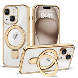 Magnetic Ring Stand Full Plating Case for iPhone