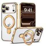 Magnetic Ring Stand Full Plating Case for iPhone