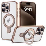 Magnetic Ring Stand Full Plating Case for iPhone