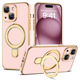Magnetic Ring Stand Full Plating Case for iPhone