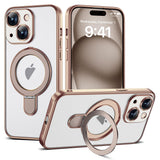 Magnetic Ring Stand Full Plating Case for iPhone