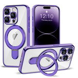 Magnetic Ring Stand Full Plating Case for iPhone