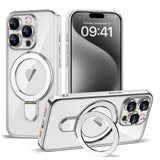Magnetic Ring Stand Full Plating Case for iPhone