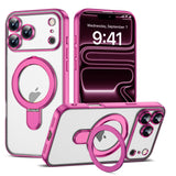 Magnetic Ring Stand Full Plating Case for iPhone
