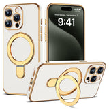 Magnetic Ring Stand Full Plating Case for iPhone