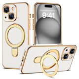 Magnetic Ring Stand Full Plating Case for iPhone