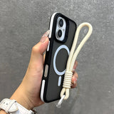 Magsafe Magnetic Lanyard Matte Case For iPhone