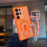 Honeycomb Cooling Magnetic Kickstand Case for Samsung