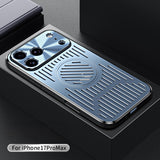 Magnetic Metal Hollow Heat Dissipation Case for iPhone