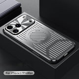 Magnetic Metal Hollow Heat Dissipation Case for iPhone