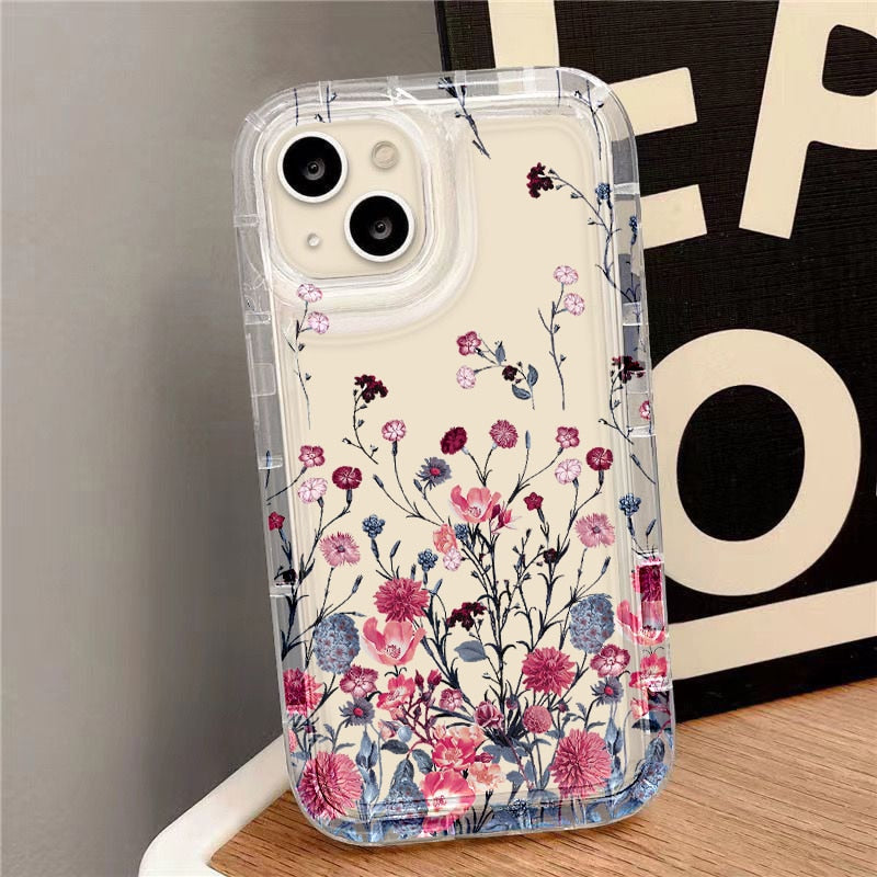 Airbags Flower Phone Soft Case For iPhone