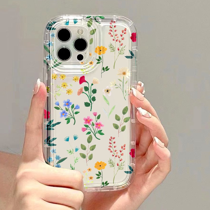 Airbags Flower Phone Soft Case For iPhone