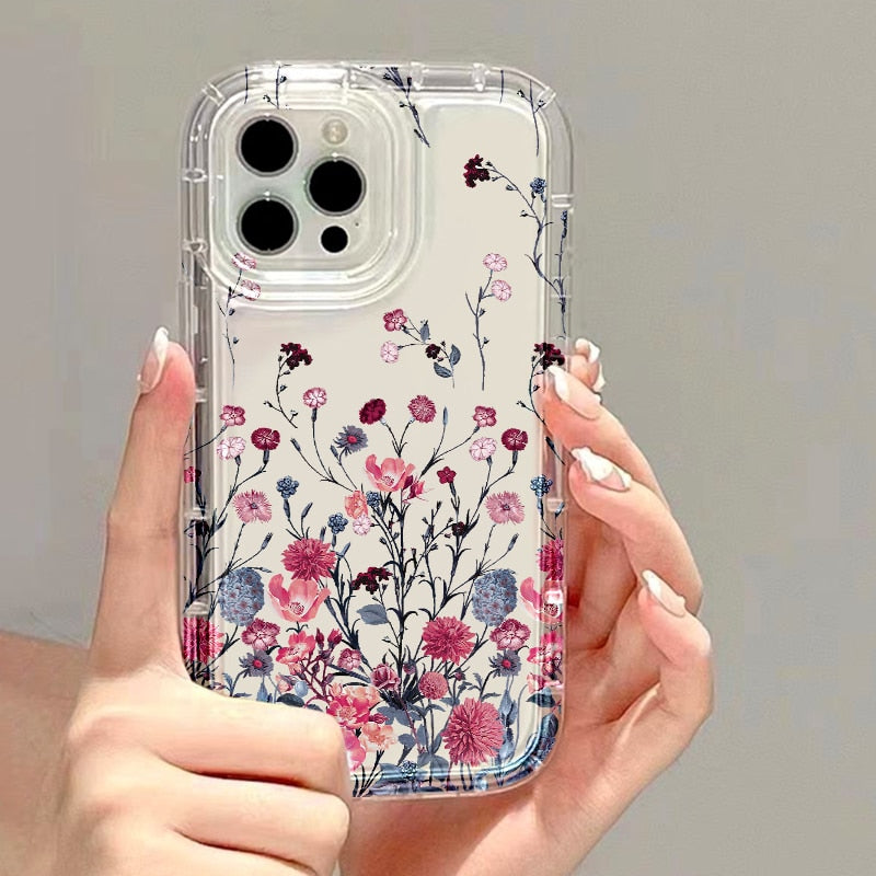 Airbags Flower Phone Soft Case For iPhone