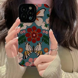 Chic Butterfly Flowers Pattern Case For iPhone