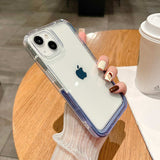 Candy Color Stand Holder Clear Case For iPhone