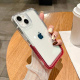 Candy Color Stand Holder Clear Case For iPhone