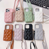 PU Leather Crossbody Wallet Case for IPhone