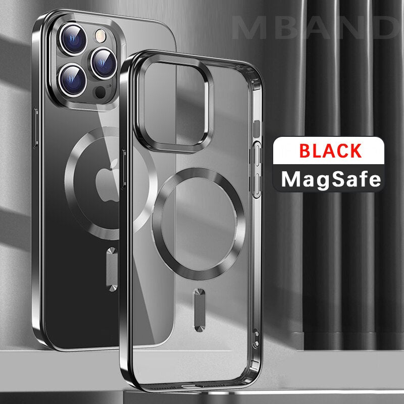 Clear Magnetic Silicone Case For iPhone