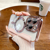 Fashion Leather Plating Magsafe Case for iPhone