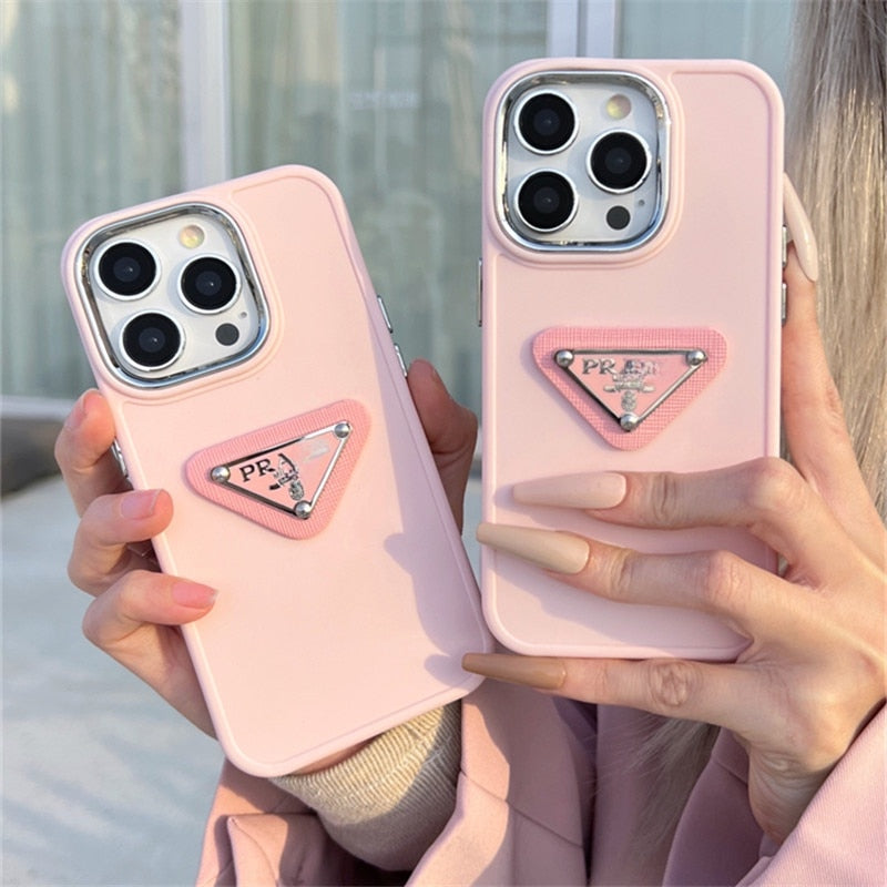 Fashion Metal Soft Silicone Phone Case For iPhone