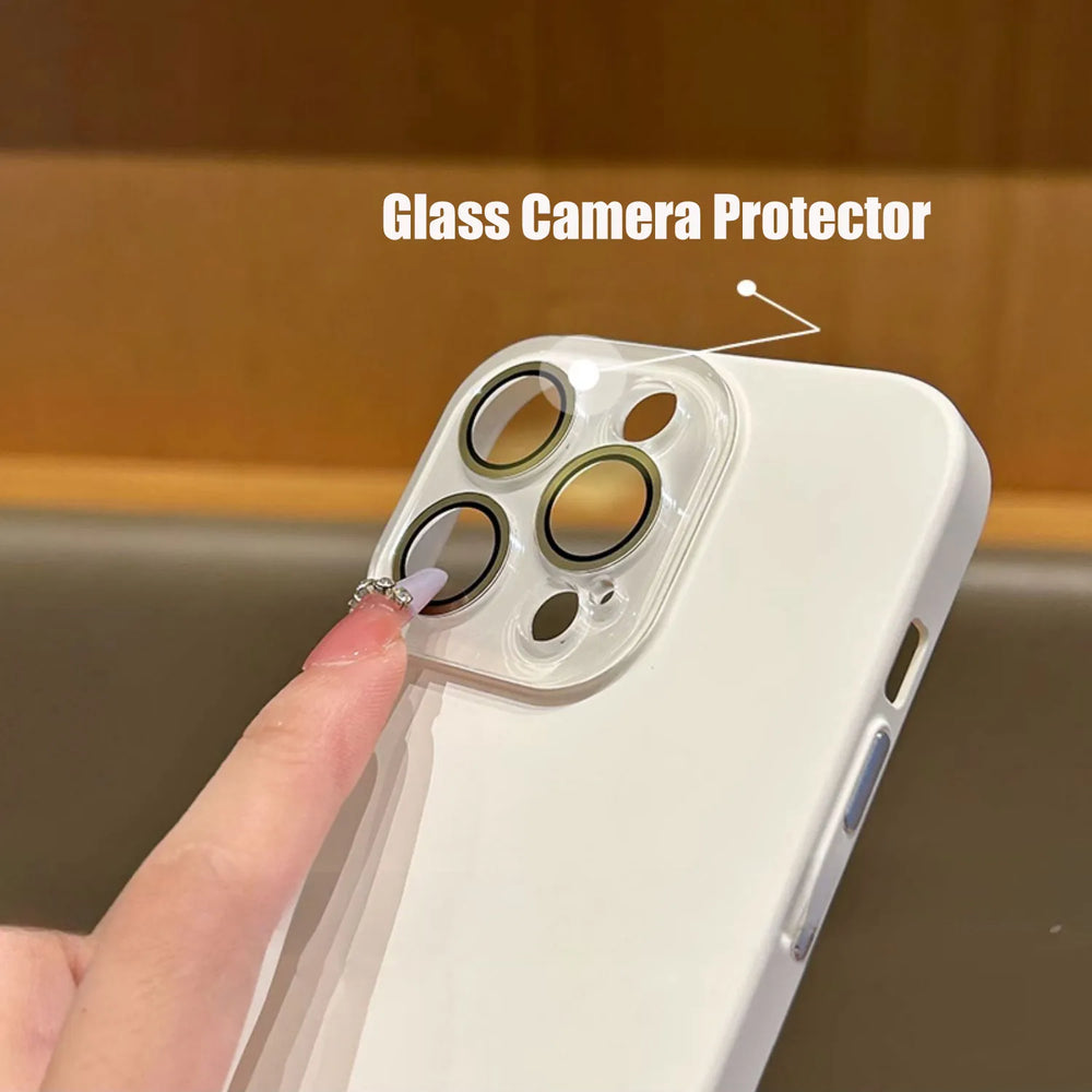 Minimalism Camera Protect Case for iPhone