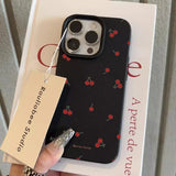 Cartoon Cherry Lichee Pattern Silicone Case for iPhone