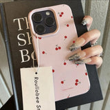 Cartoon Cherry Lichee Pattern Silicone Case for iPhone