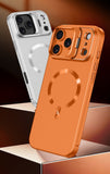 Frosted magnetic lens holder full-coverage case for iPhone
