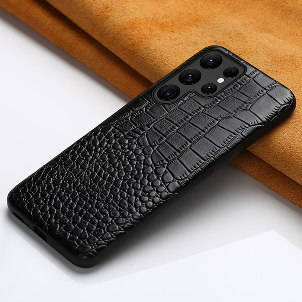 Genuine Leather Cover Phone Case for Samsung