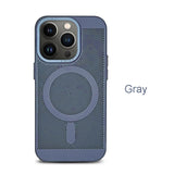 Breathable Grid Magnetic Hard Case For iPhone