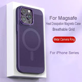 Breathable Grid Magnetic Hard Case For iPhone