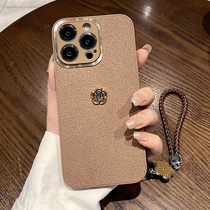 Luxury 3D Camellia Case For iPhone