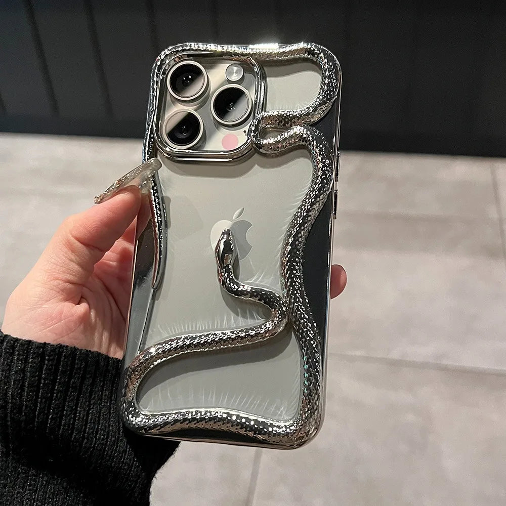 Luxury 3D Snake Hollow Heat Dissipate Case For iPhone