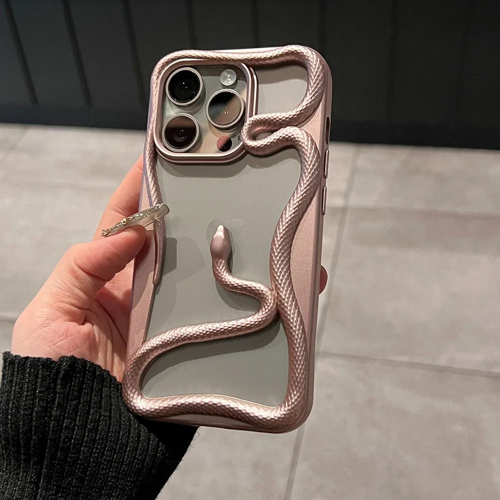 Luxury 3D Snake Hollow Heat Dissipate Case For iPhone