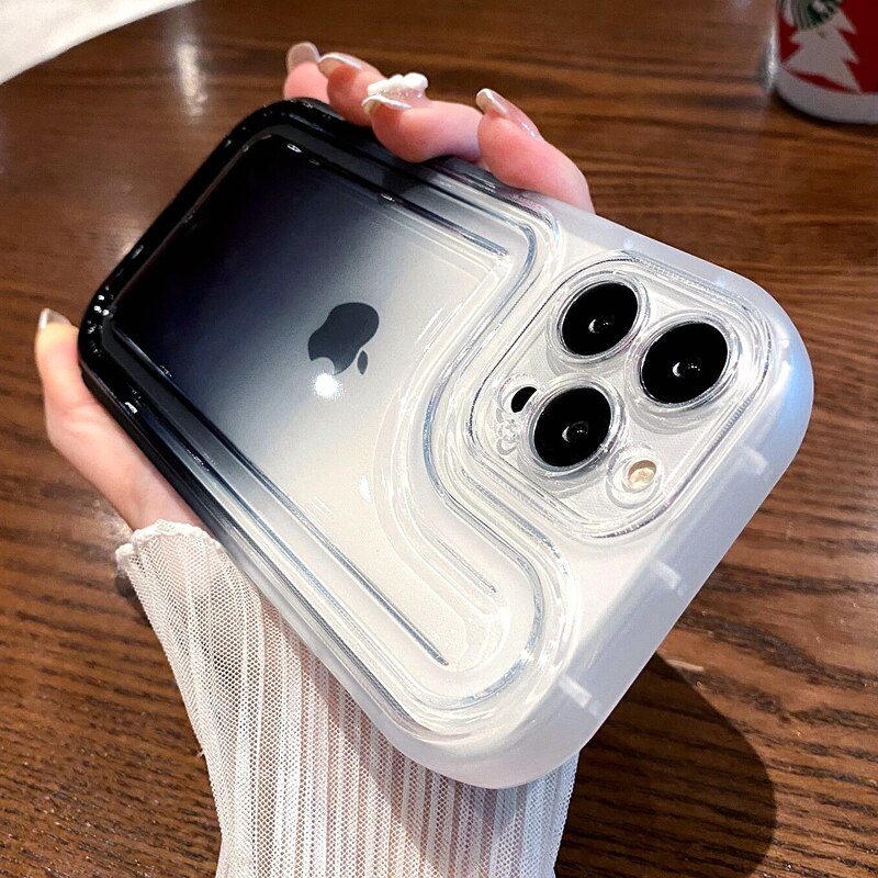 Gradient Color Transparent Case For iPhone