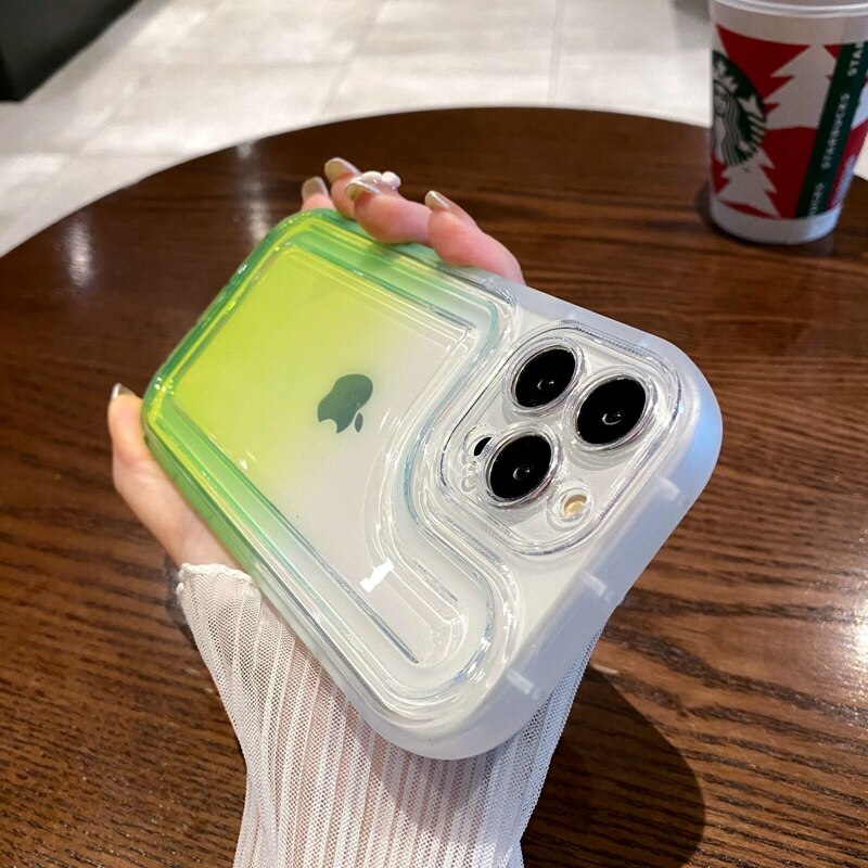 Gradient Color Transparent Case For iPhone