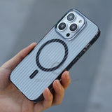 Transparent Corrugated Matte Magnetic For iPhone