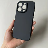 Luxury Full Black Silicone Matte Case For iPhone