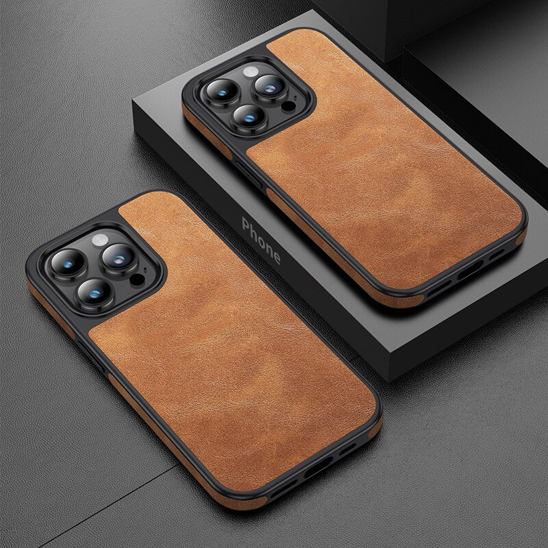 Full Protection Shockproof Leather Case For iPhone