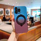 Holder Camera Cover Magnetic Soft Case For iPhone