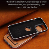 Leather Fold Stand Holder Case For iPhone