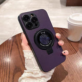 PU Leather Stand Holder Magnetic Case for iPhone