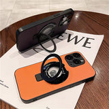 PU Leather Stand Holder Magnetic Case for iPhone