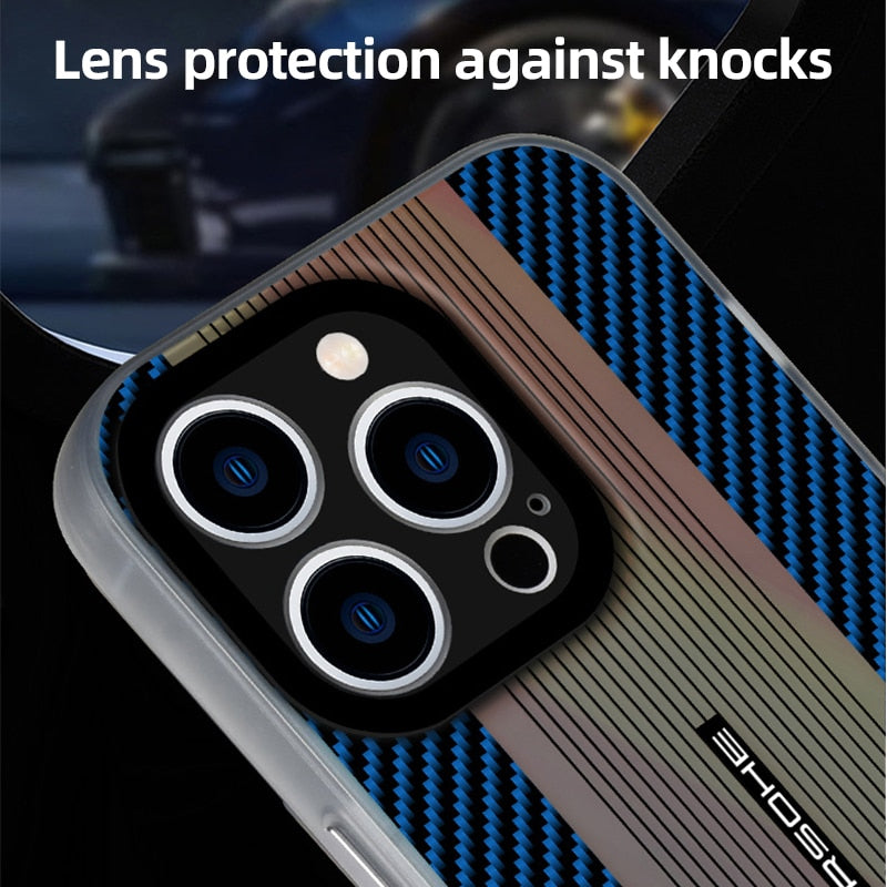 Lens Protection Silicone Laser Case For iPhone