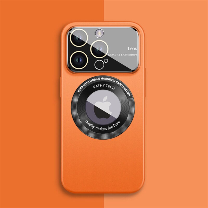 Lens Protector Magnetic Hard Matte Case For iPhone