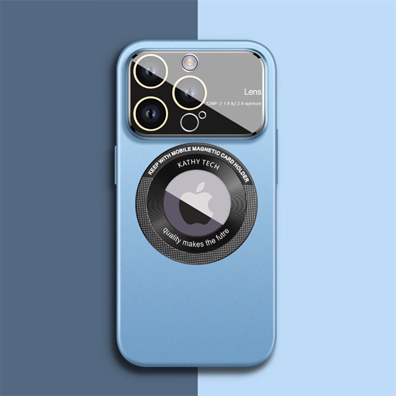 Lens Protector Magnetic Hard Matte Case For iPhone