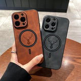Deer Pattern Magnetic Bumper Case For iPhone