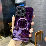 Marble Magnetic Bumper Case For iPhone